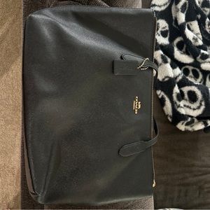 Coach purse black med to large size